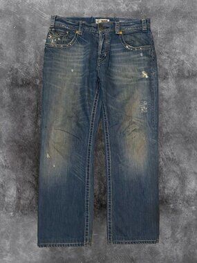 Mek Bootcut Distressed Denim